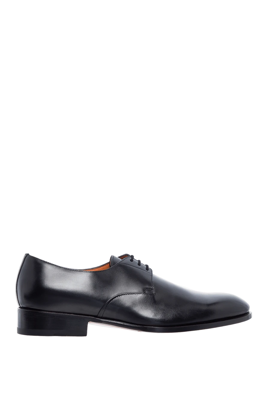 Santoni man men's black leather shoes купить с ценами и фото 161963 - photo 1