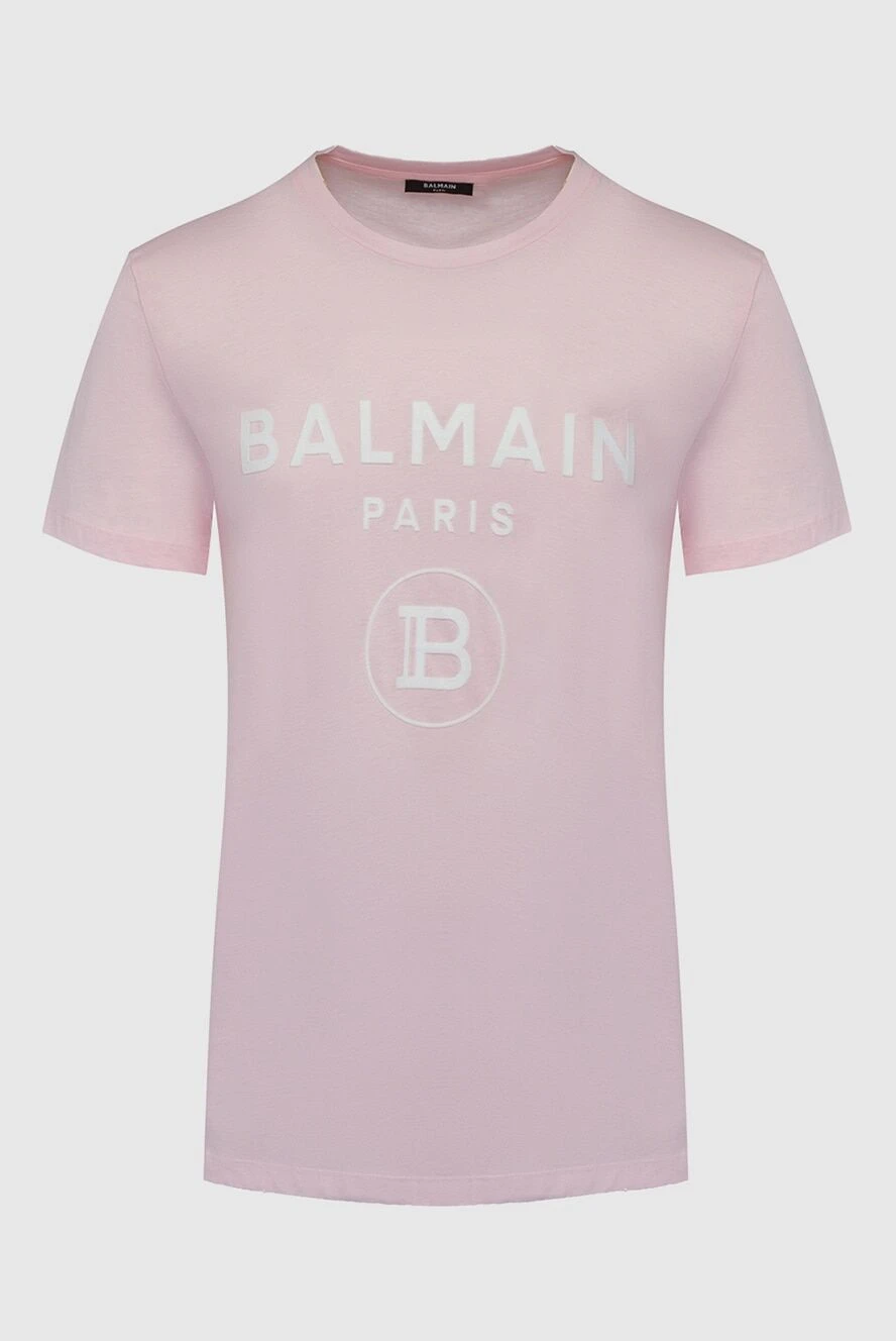 Balmain woman pink cotton t-shirt for women купить с ценами и фото 161981 - photo 1