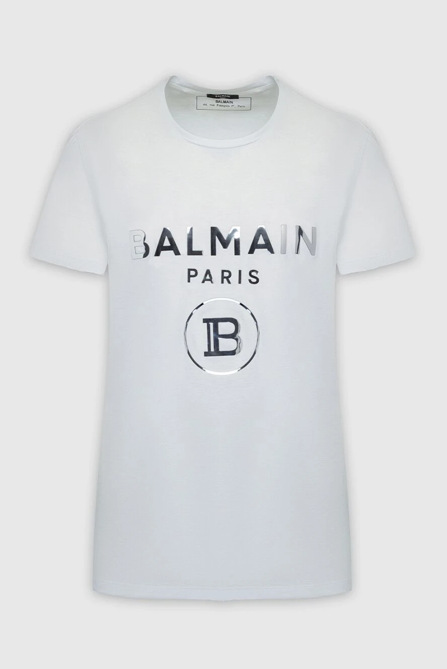 Balmain man white cotton t-shirt for men купить с ценами и фото 161983 - photo 1