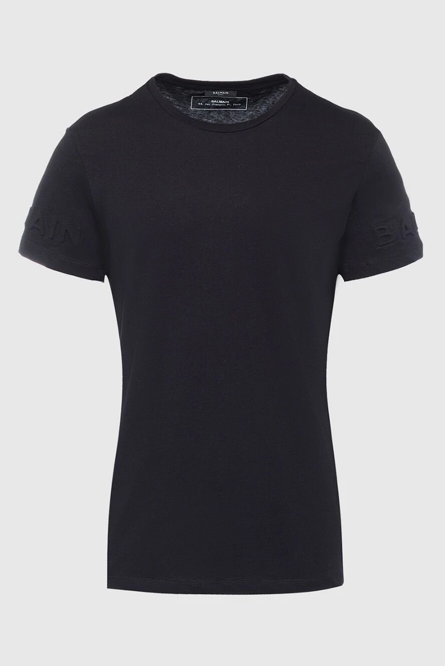 Balmain man black cotton t-shirt for men купить с ценами и фото 161986 - photo 1