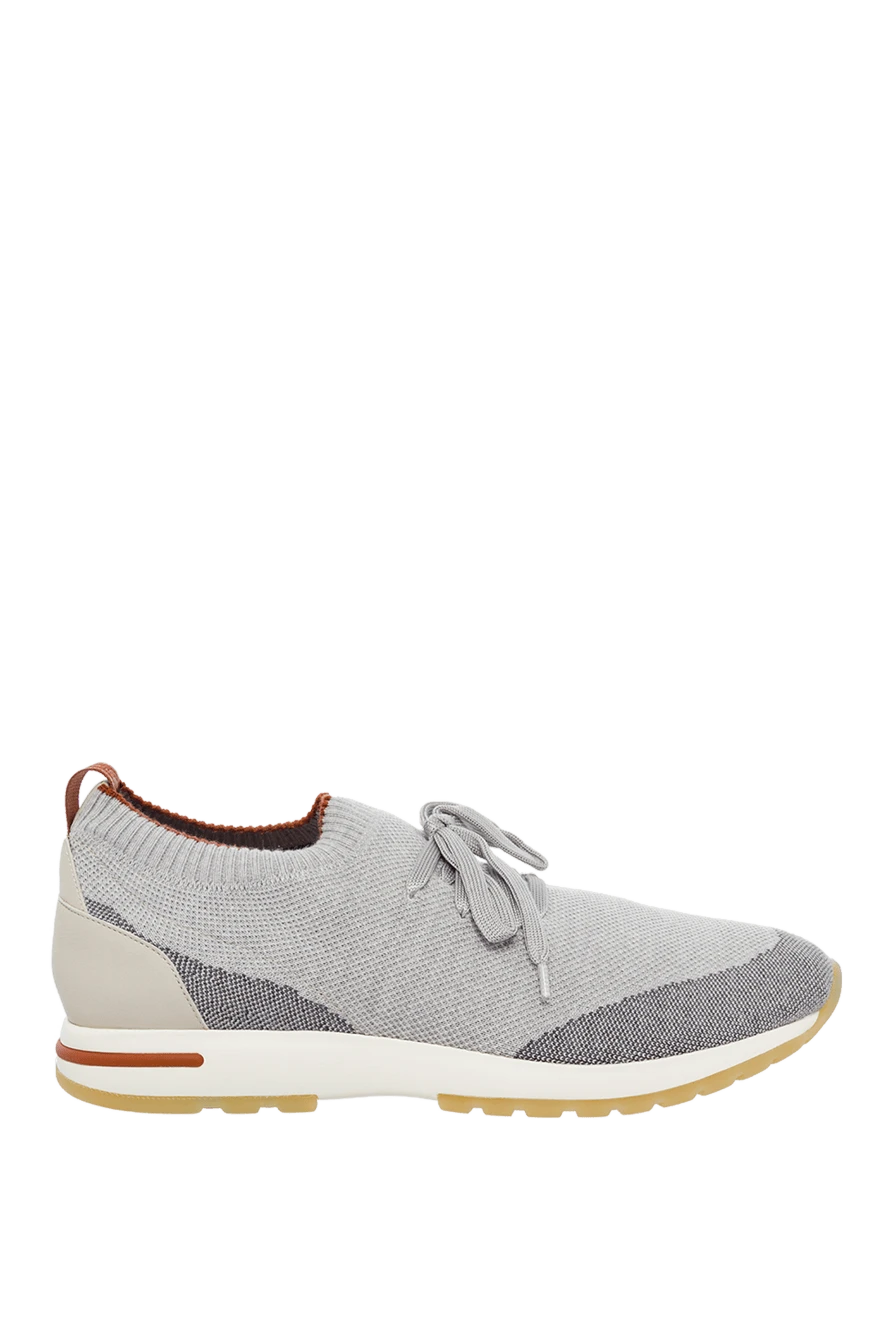 Loro Piana man gray textile sneakers for men купить с ценами и фото 162039 - photo 1