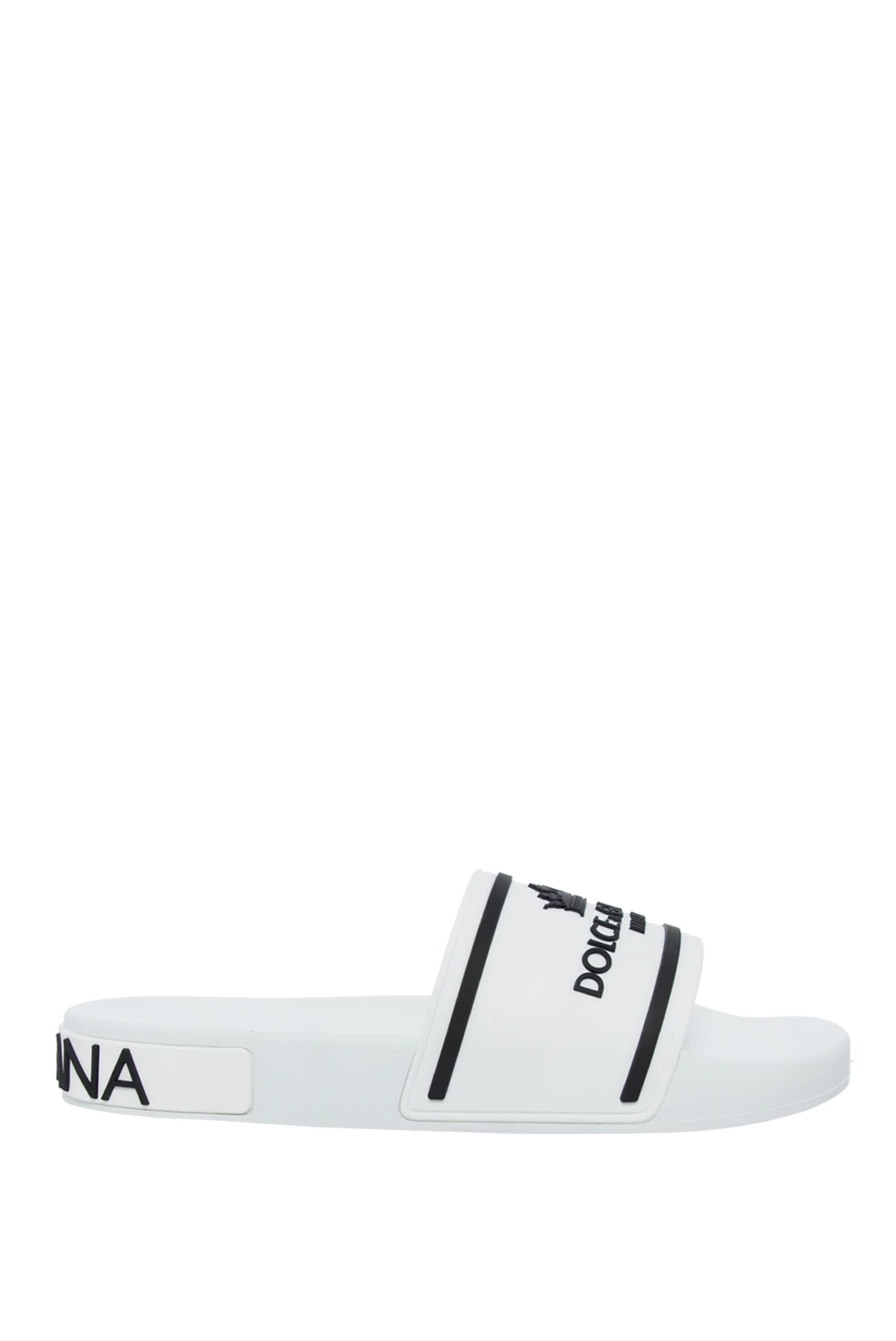 Dolce & Gabbana man white rubber slippers for men купить с ценами и фото 162108 - photo 1