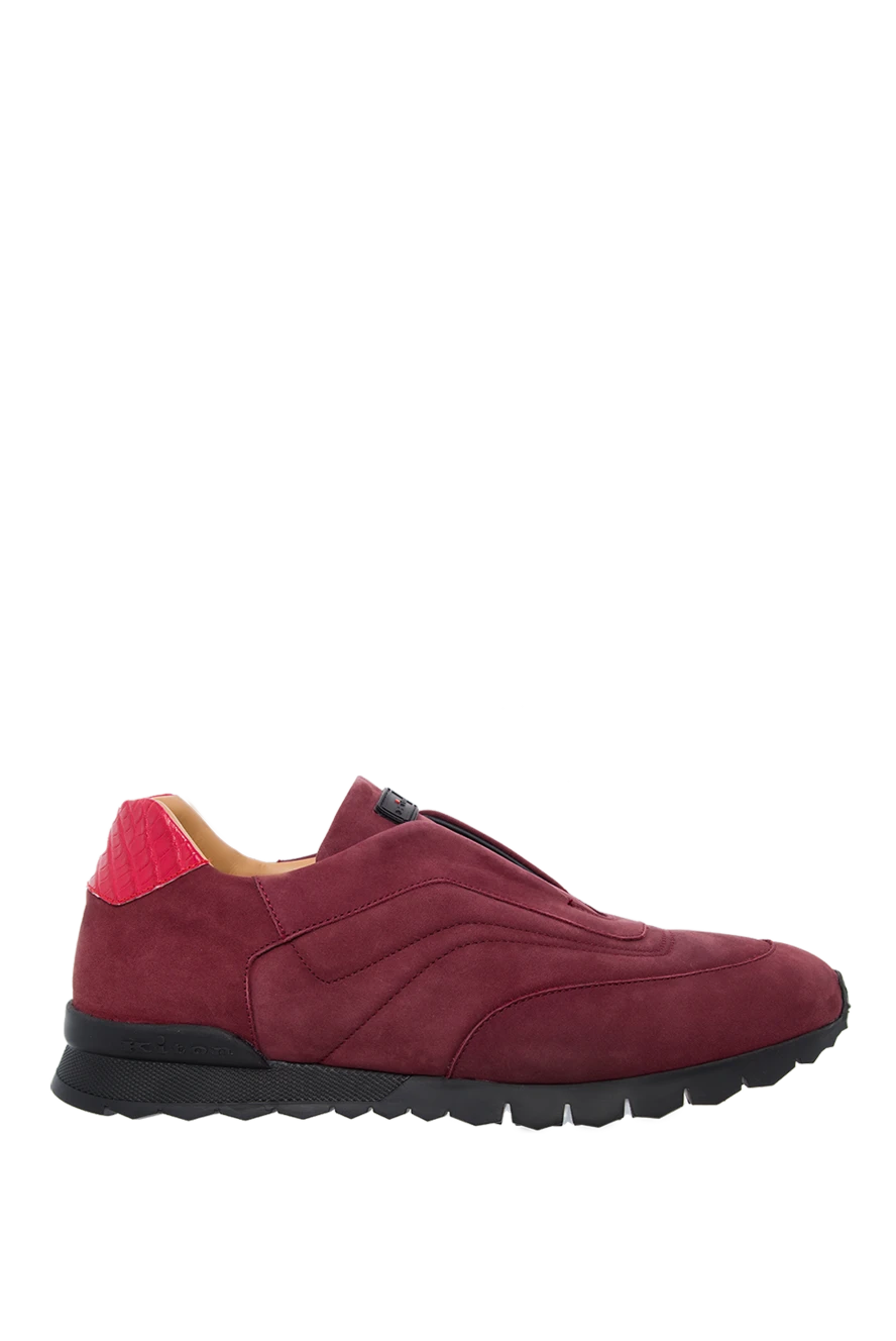 Kiton man sneakers in nubuck burgundy for men купить с ценами и фото 162111 - photo 1