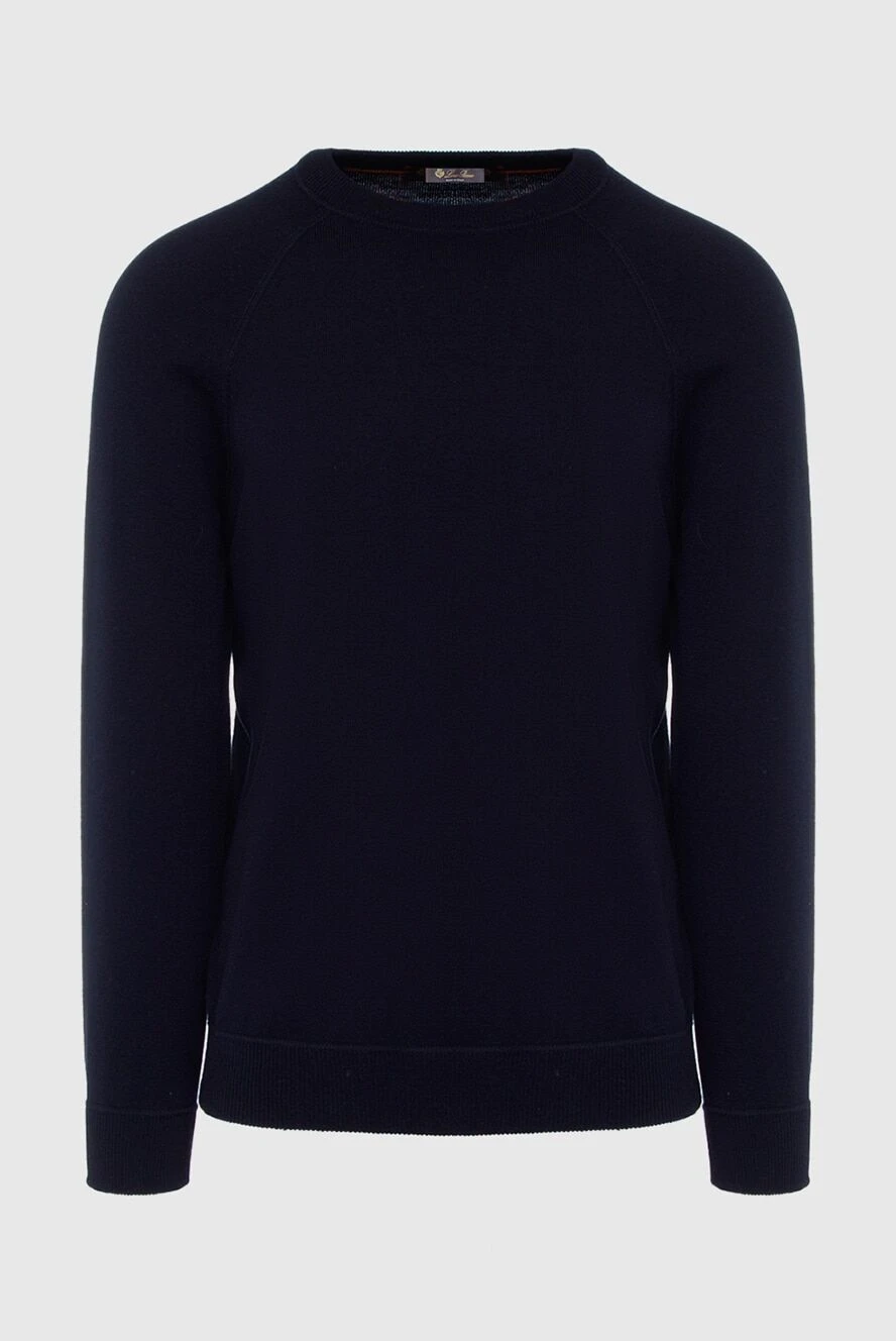 Loro Piana man cashmere jumper blue for men купить с ценами и фото 162126 - photo 1