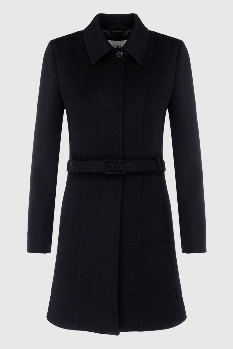 Valentino woman women's black wool and cashmere coat купить с ценами и фото 162165 - photo 1