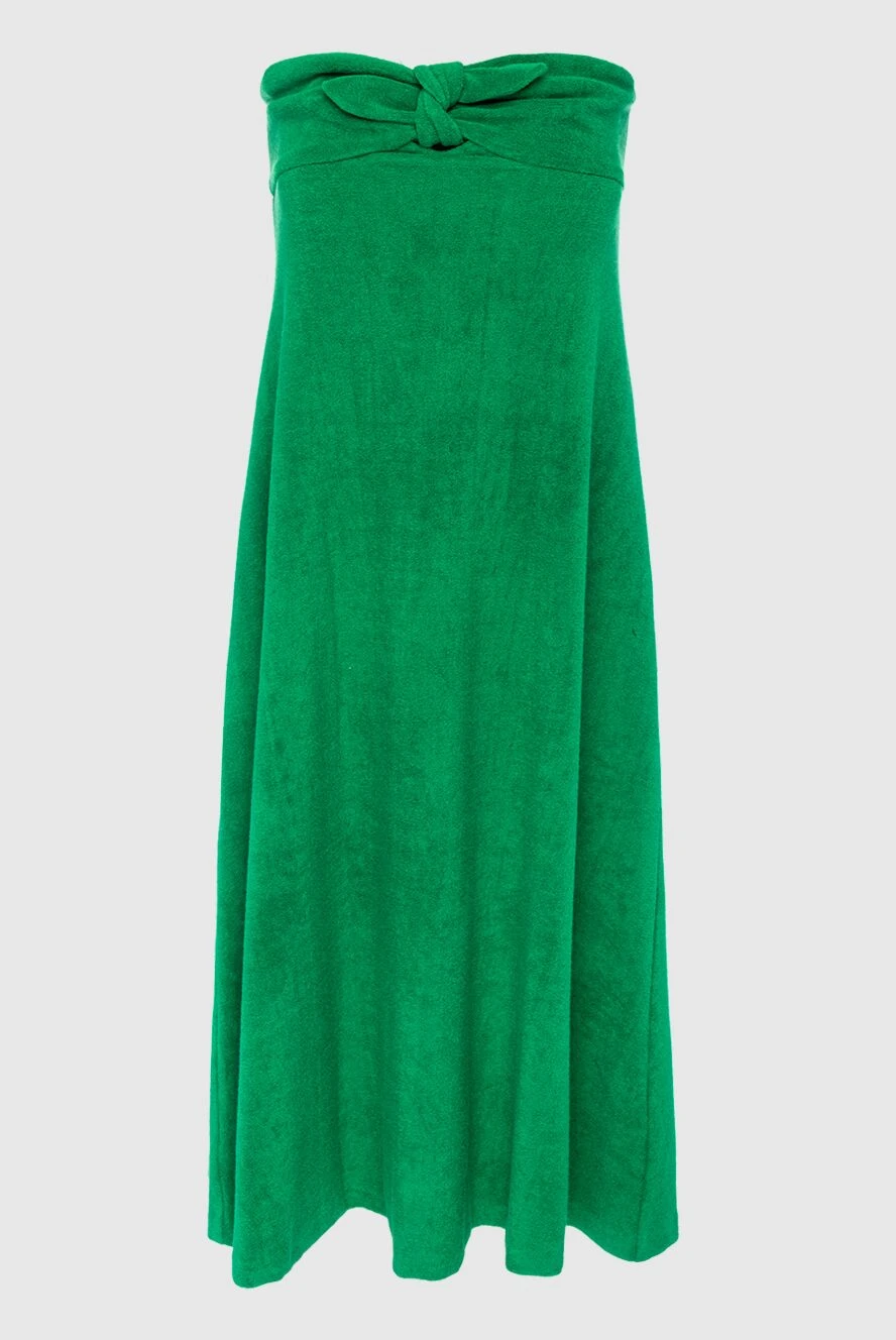 Zimmermann платье миди на тонких бретелях с бантом из зелёного текстиля
162181 - фото 1