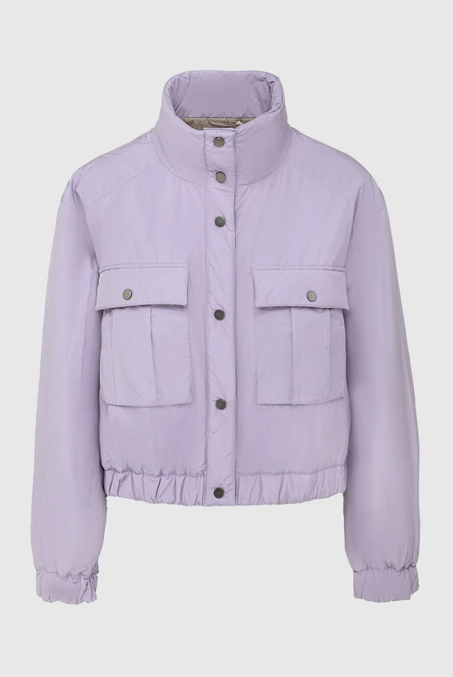 Brunello Cucinelli woman women's purple polyester and cotton jacket купить с ценами и фото 162249 - photo 1