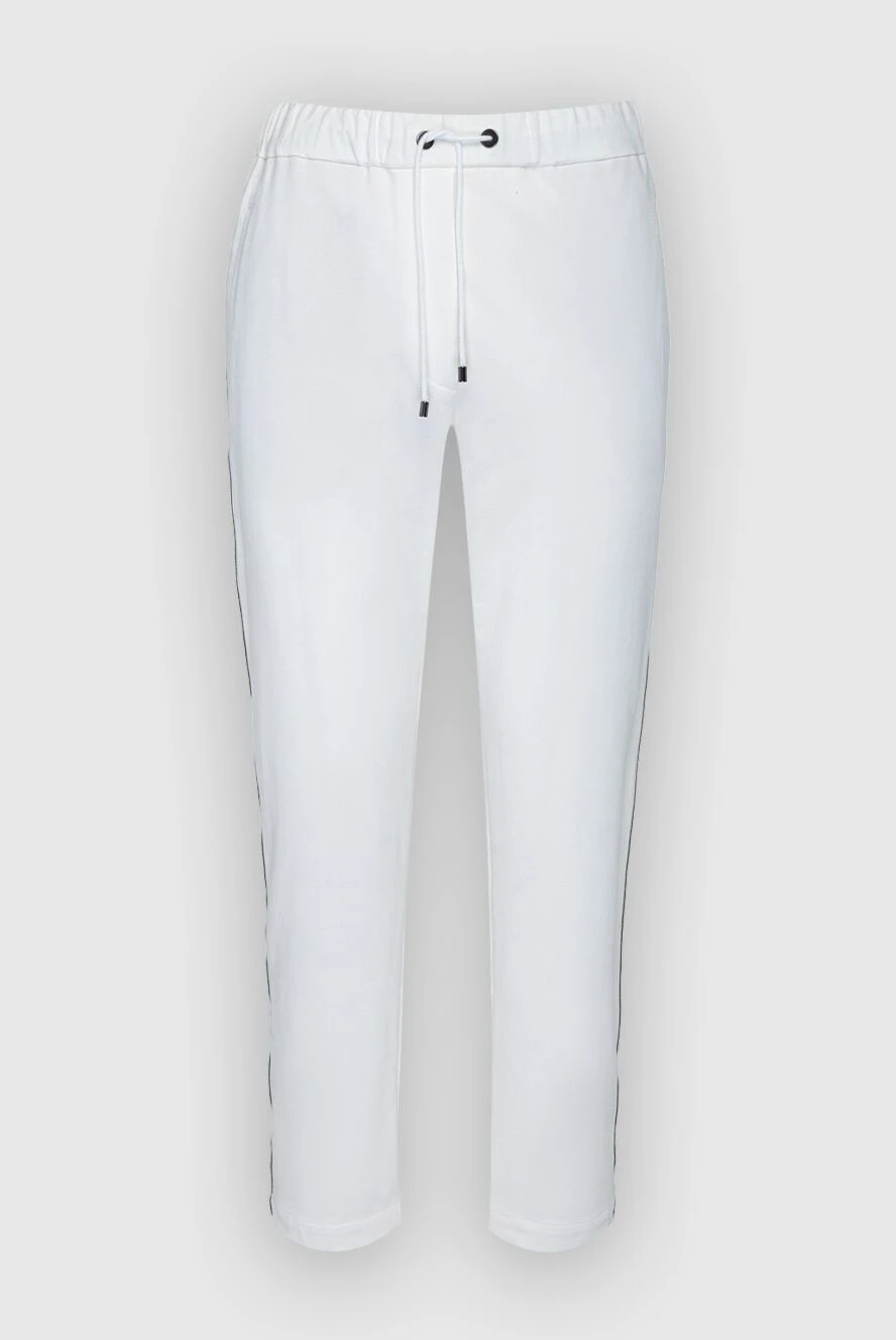 Brunello Cucinelli әйелдерге арналған ақ мақтадан жасалған шалбар 162265 - фото 1