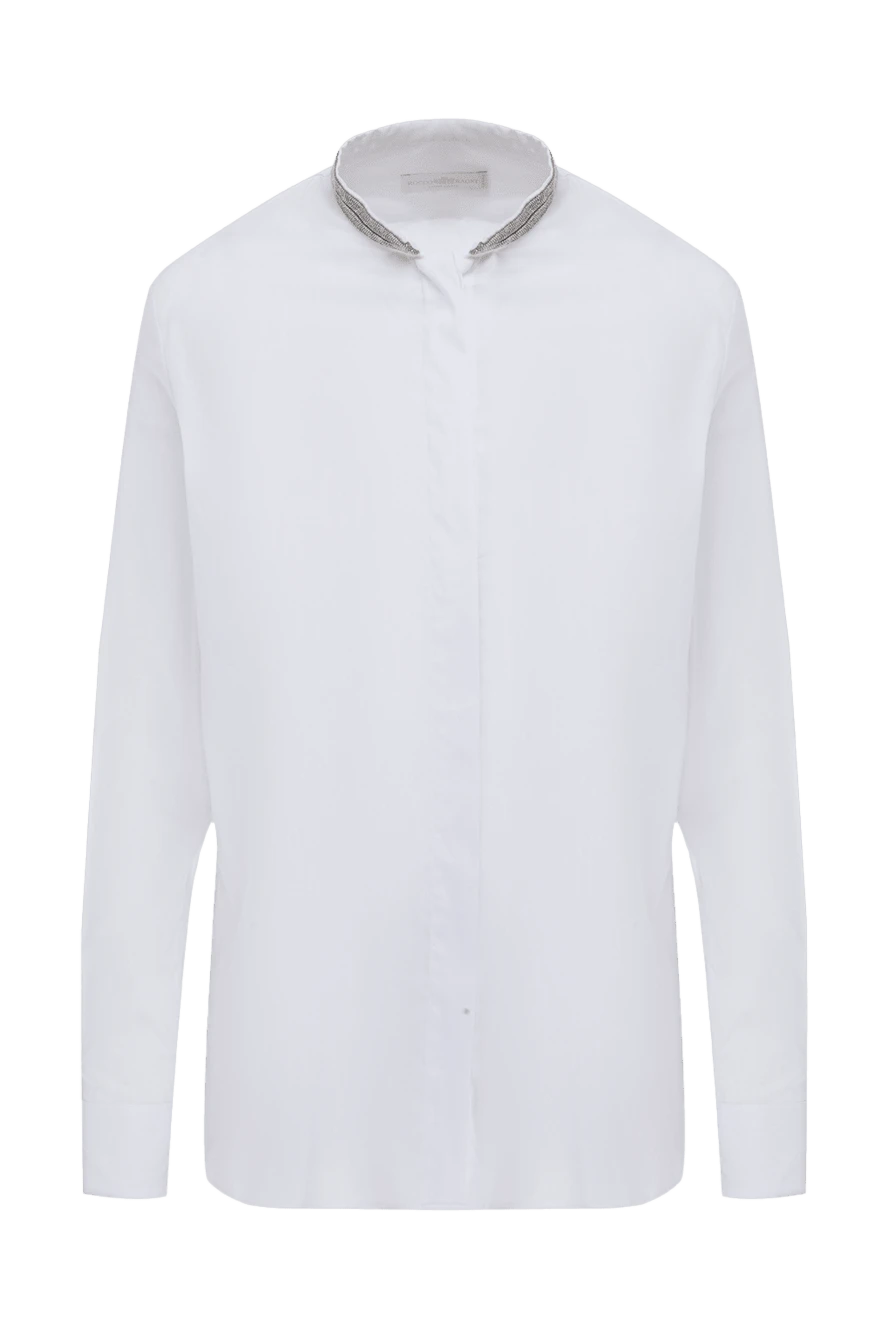 Rocco Ragni woman white cotton and polyester blouse for women купить с ценами и фото 162314 - photo 1