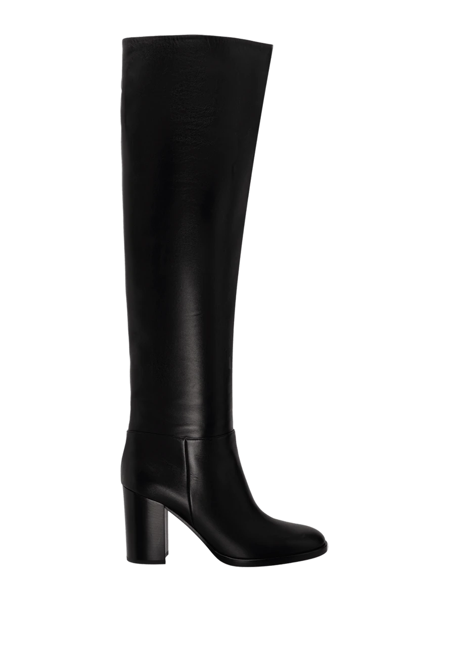 Gianvito Rossi woman black leather boots for women купить с ценами и фото 162356 - photo 1