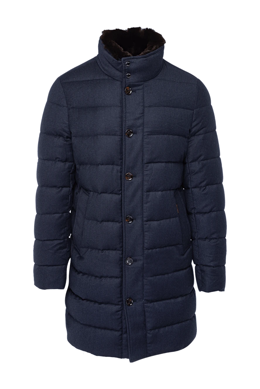 Moorer man down jacket men's wool and cashmere blue купить с ценами и фото 162385 - photo 1