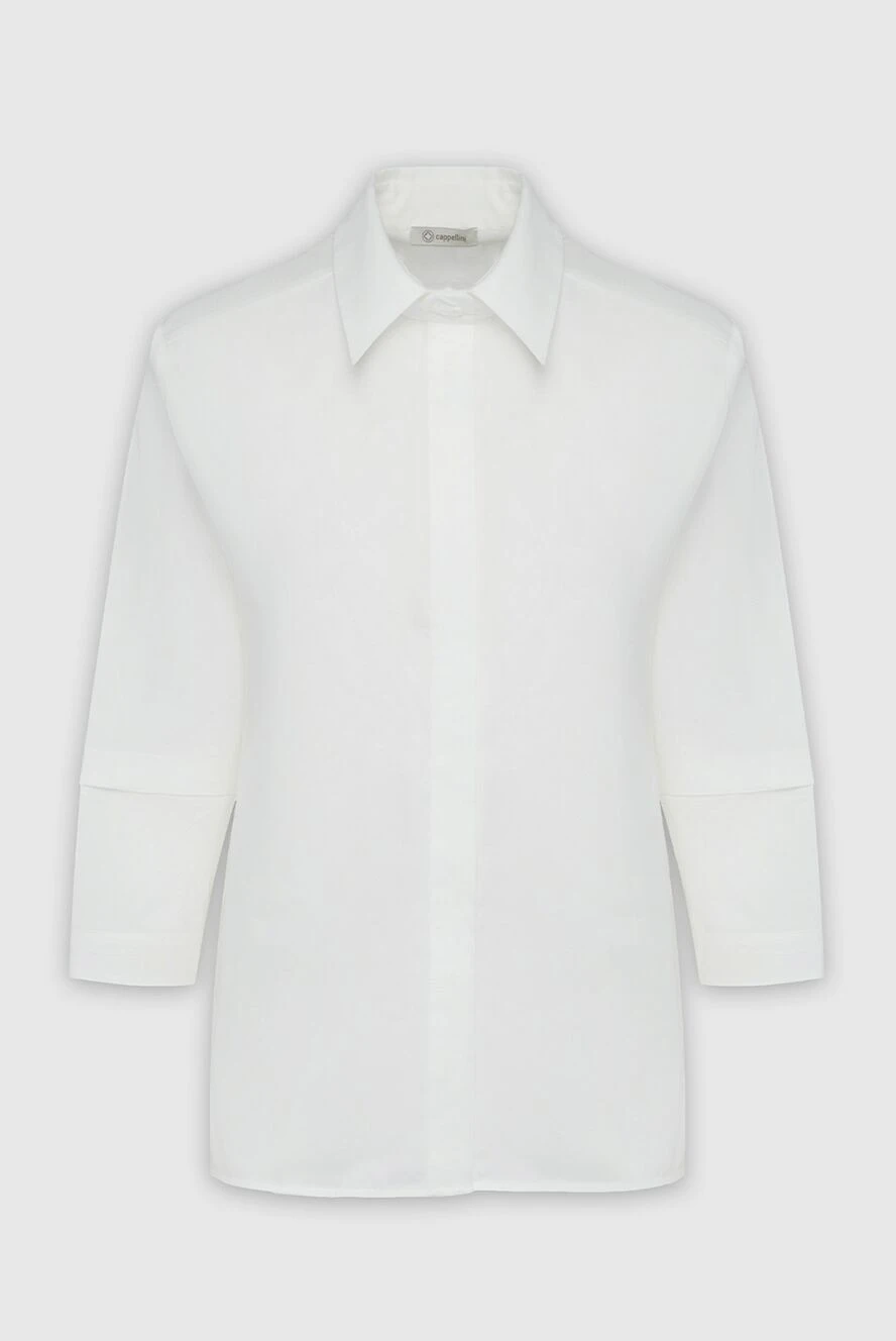 Cappellini woman cappellini white cotton and polyamide shirt for women купить с ценами и фото 162444 - photo 1