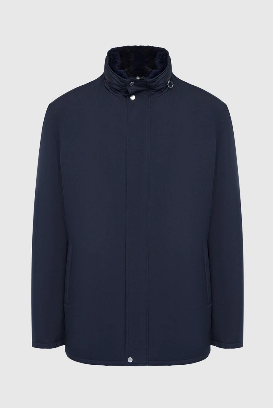 Seraphin куртка удлиненная утепленная мехом синяя мужская 162482 - фото 1