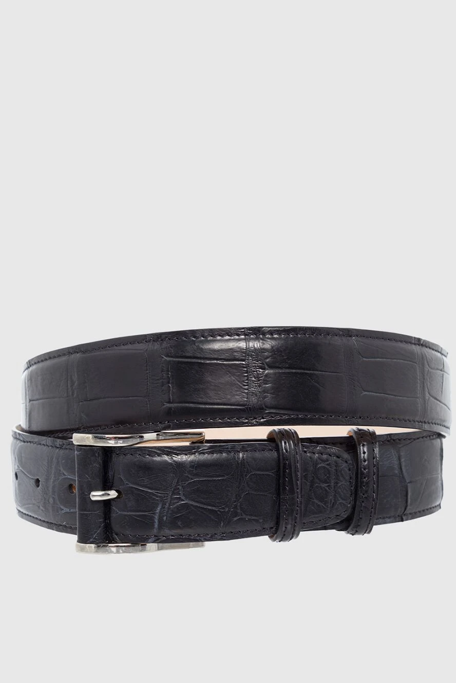 Cesare di Napoli man gray crocodile leather belt for men купить с ценами и фото 162501 - photo 1