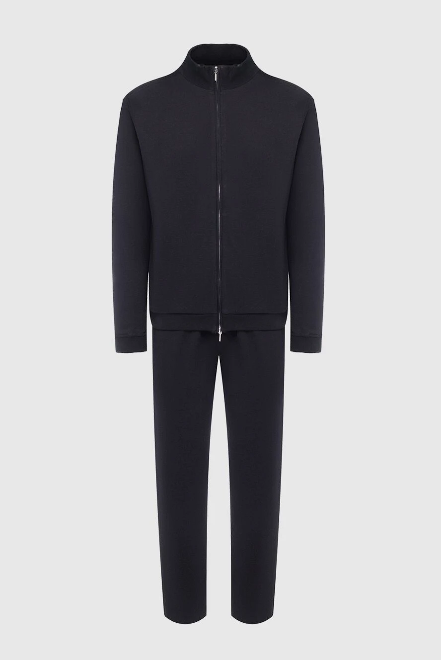 Cesare di Napoli man men's cotton sports suit, black купить с ценами и фото 162506 - photo 1