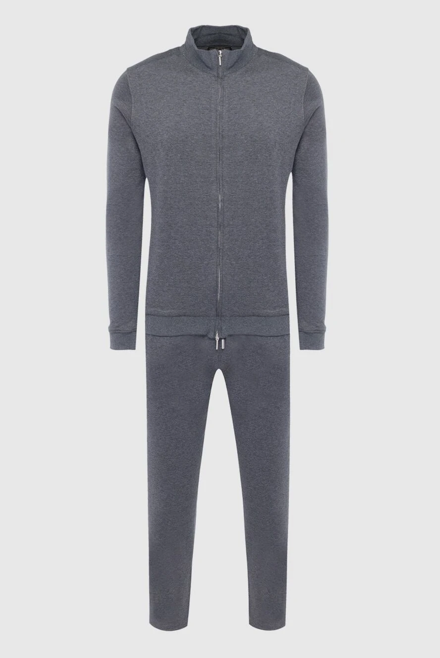 Cesare di Napoli man gray men's cotton sports suit купить с ценами и фото 162509 - photo 1