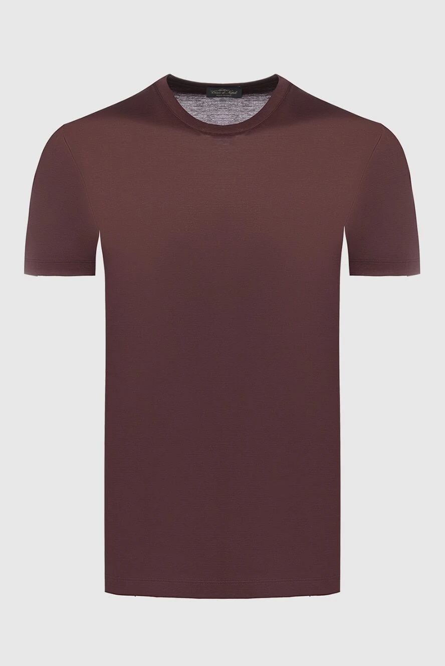 Cesare di Napoli man brown cotton t-shirt for men купить с ценами и фото 162530 - photo 1