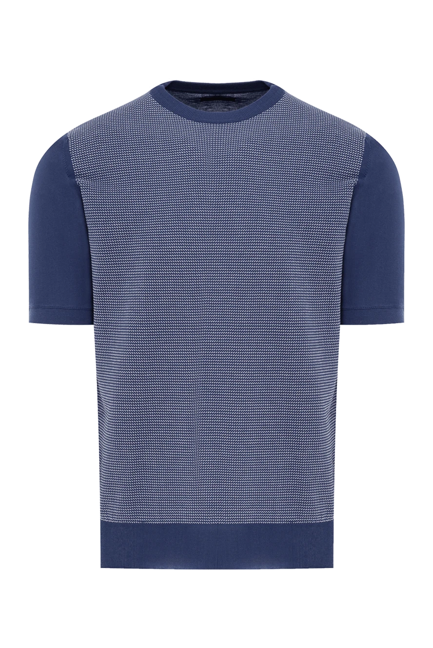 Corneliani джемпер с коротким рукавом и меланжевым узором из дышащего хлопка
162580 - фото 1