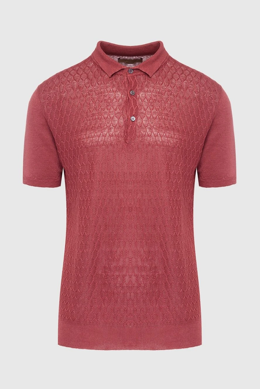 Corneliani man cotton polo red for men купить с ценами и фото 162583 - photo 1