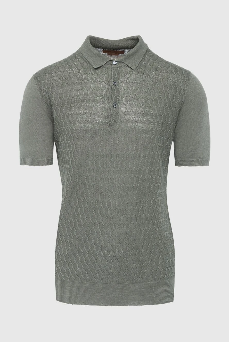 Corneliani man cotton polo green for men купить с ценами и фото 162584 - photo 1