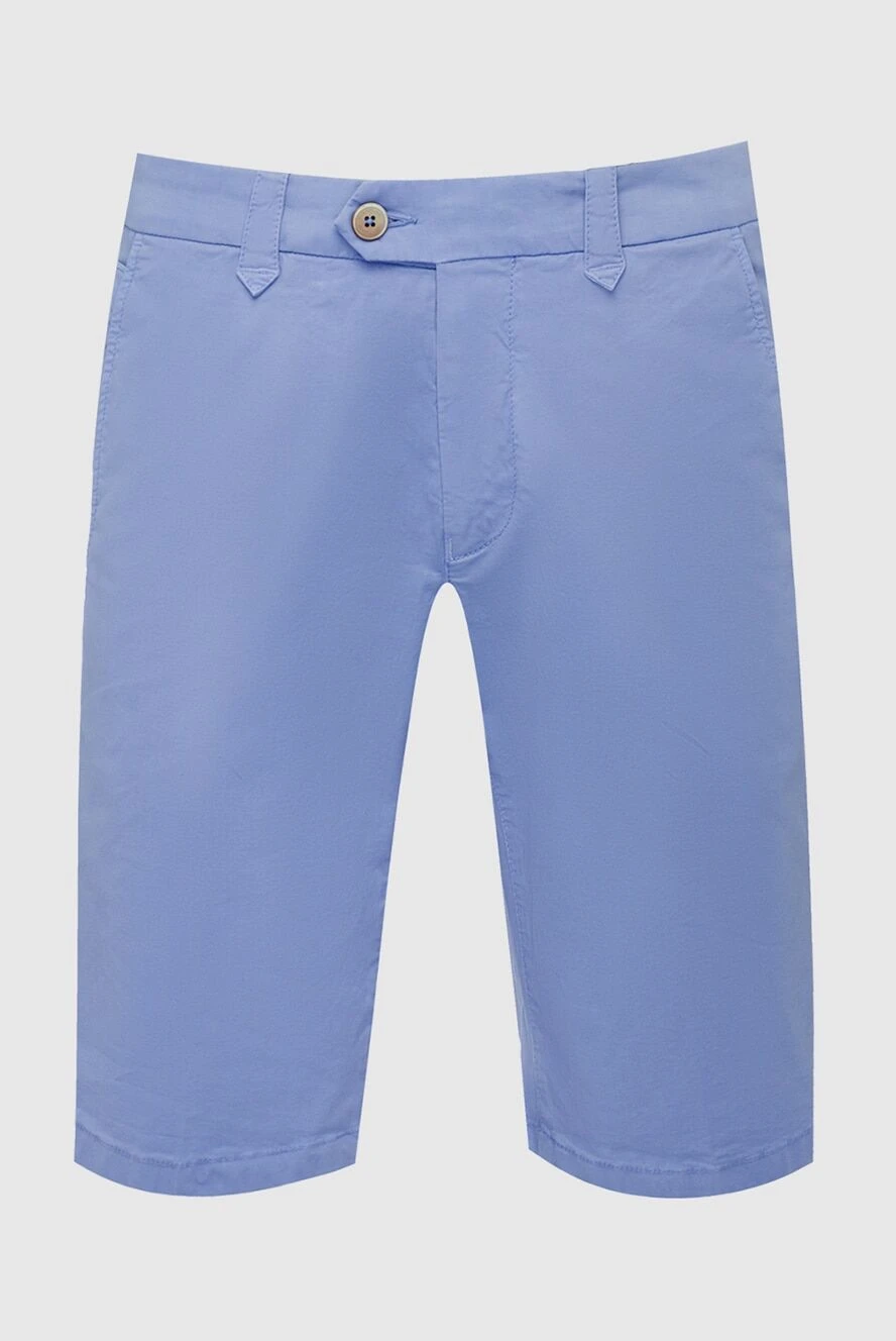 Corneliani man blue cotton and elastane shorts for men купить с ценами и фото 162597 - photo 1