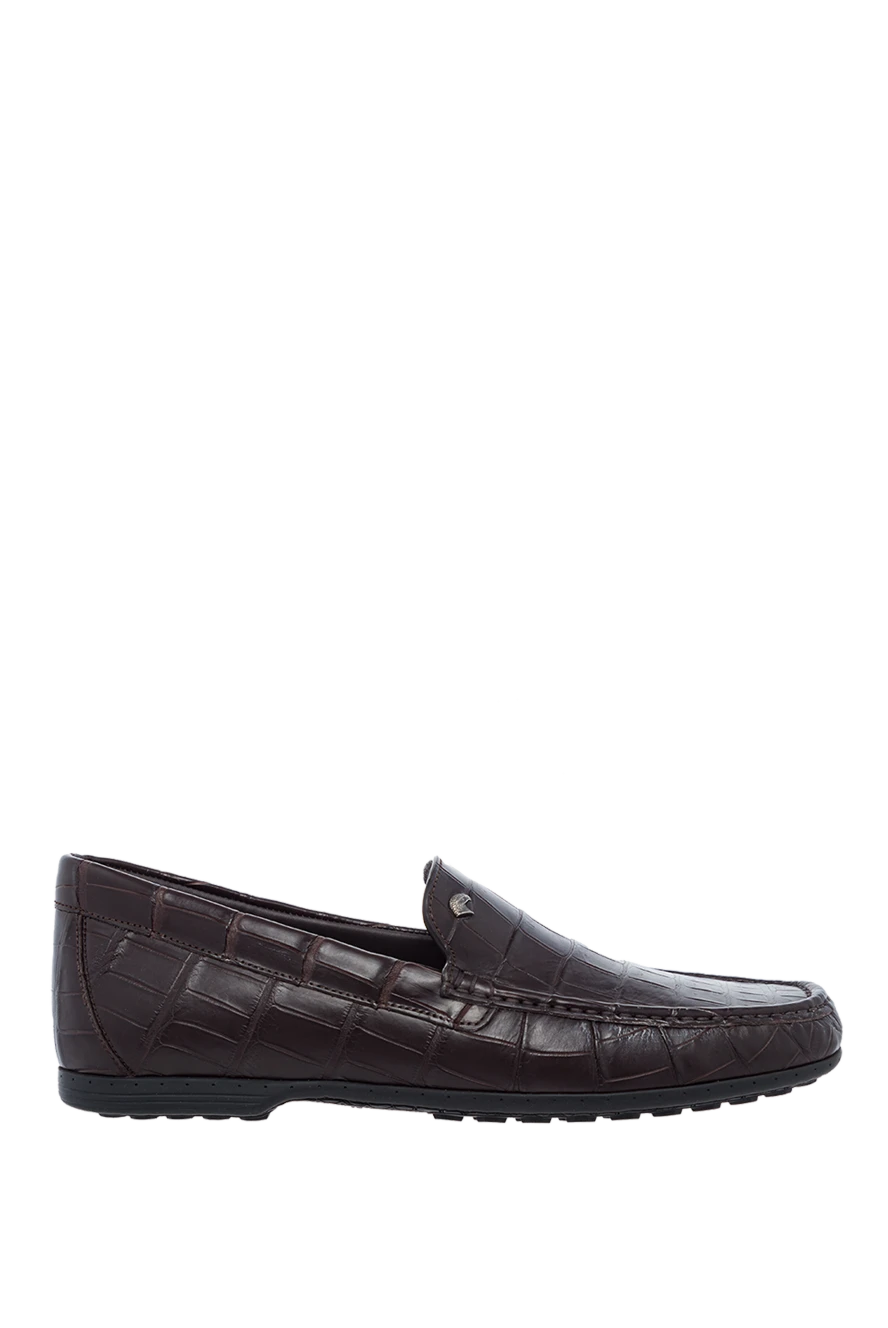 Stefano Ricci ерлерге арналған қоңыр қолтырауын былғары мокасиндері 162633 - фото 1