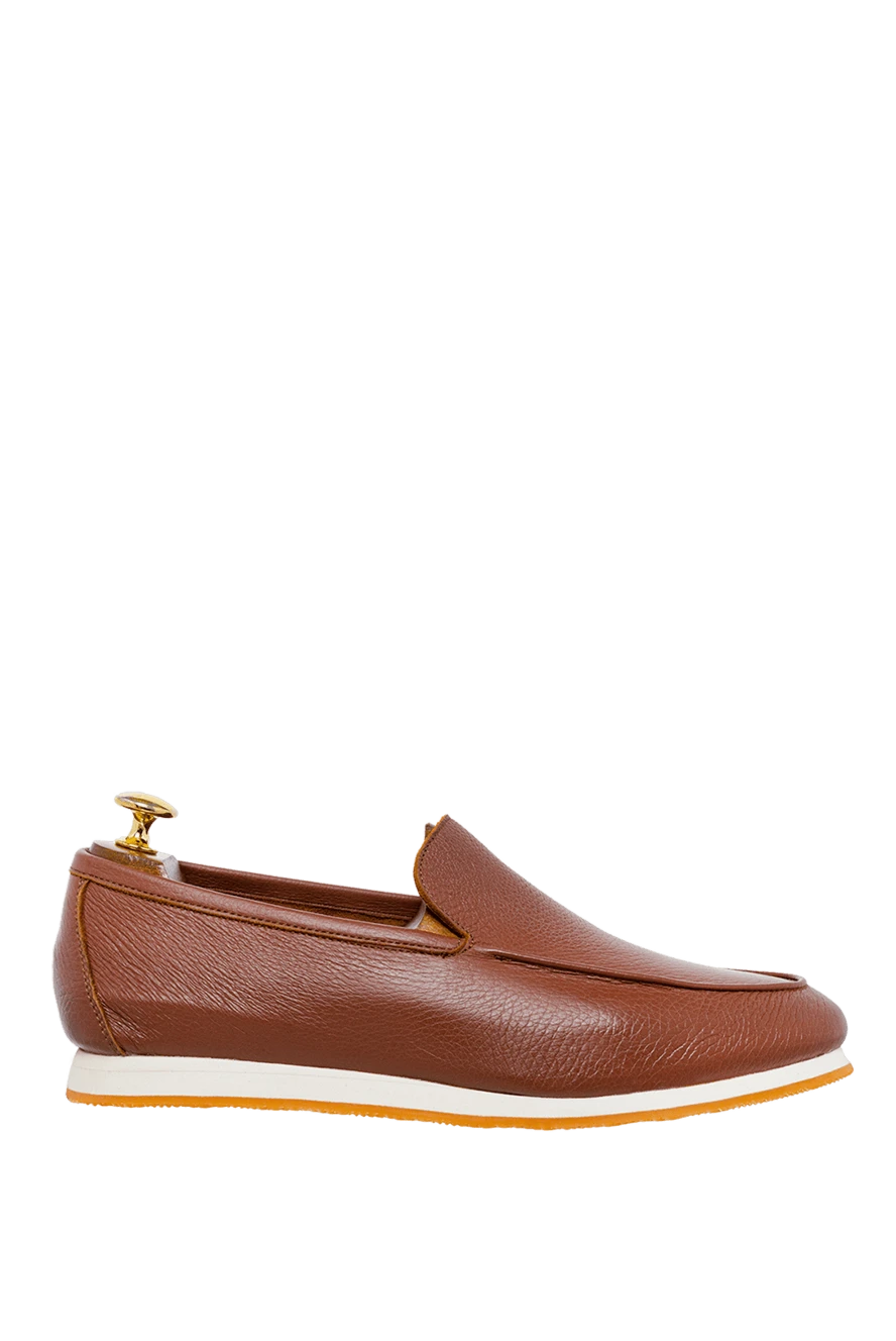 Andrea Ventura man brown leather loafers for men купить с ценами и фото 162692 - photo 1