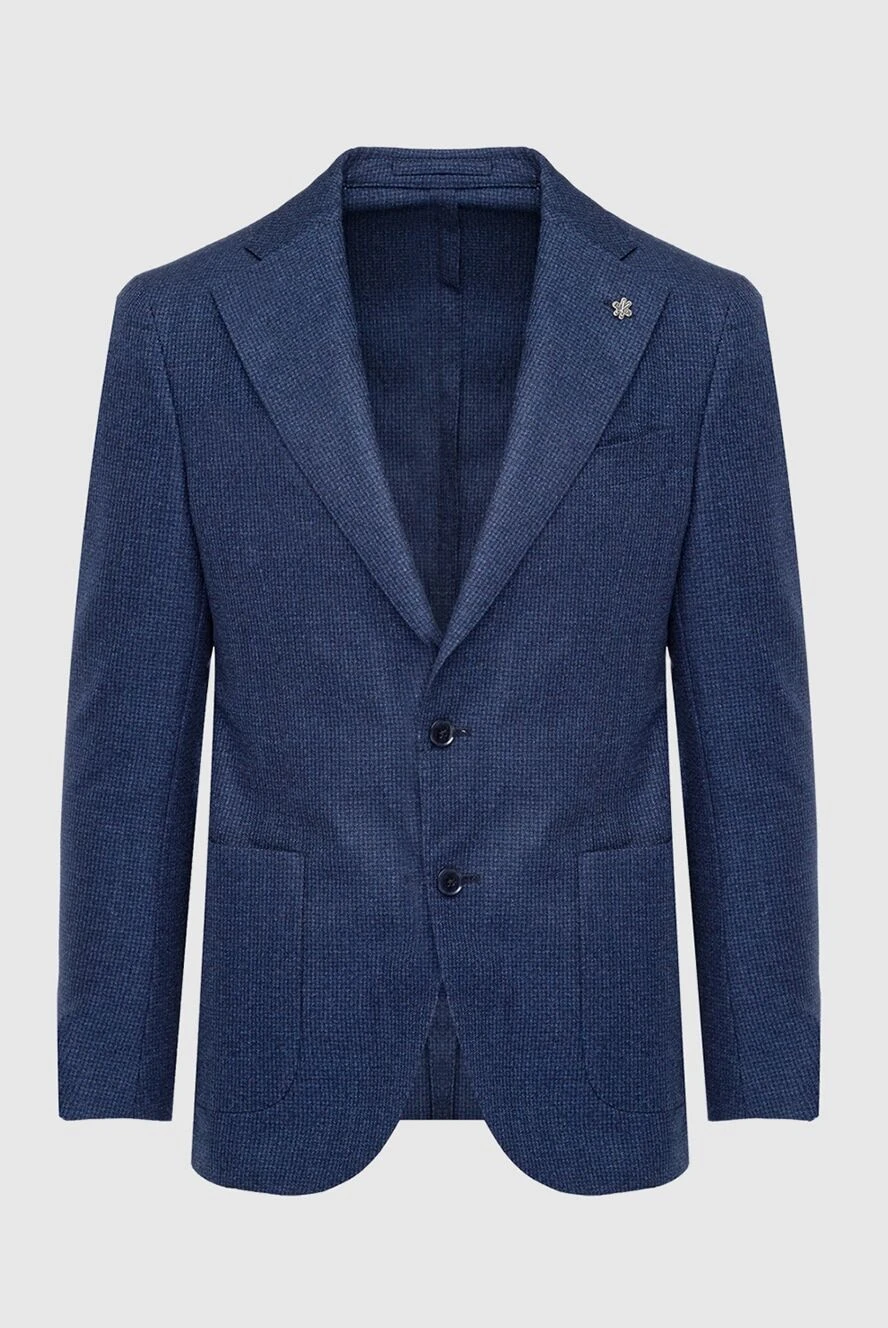 Lubiam man blue wool jacket for men купить с ценами и фото 162711 - photo 1