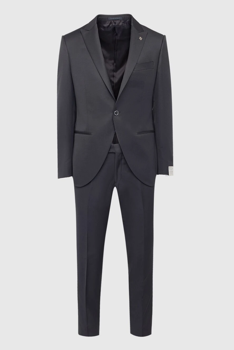 Lubiam man men's suit made of wool and polyester, black купить с ценами и фото 162717 - photo 1