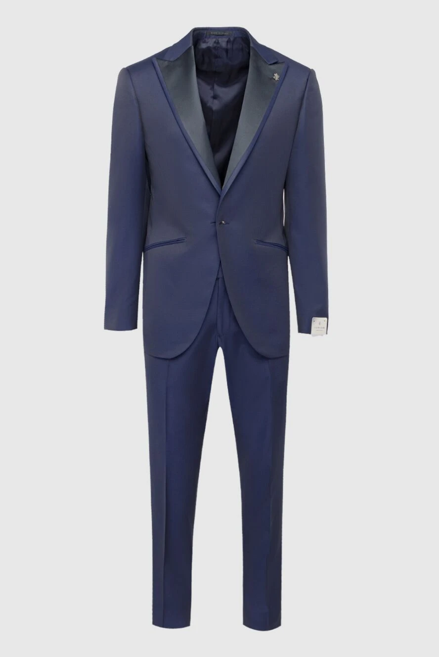 Lubiam man men's suit made of wool and polyester, blue купить с ценами и фото 162721 - photo 1