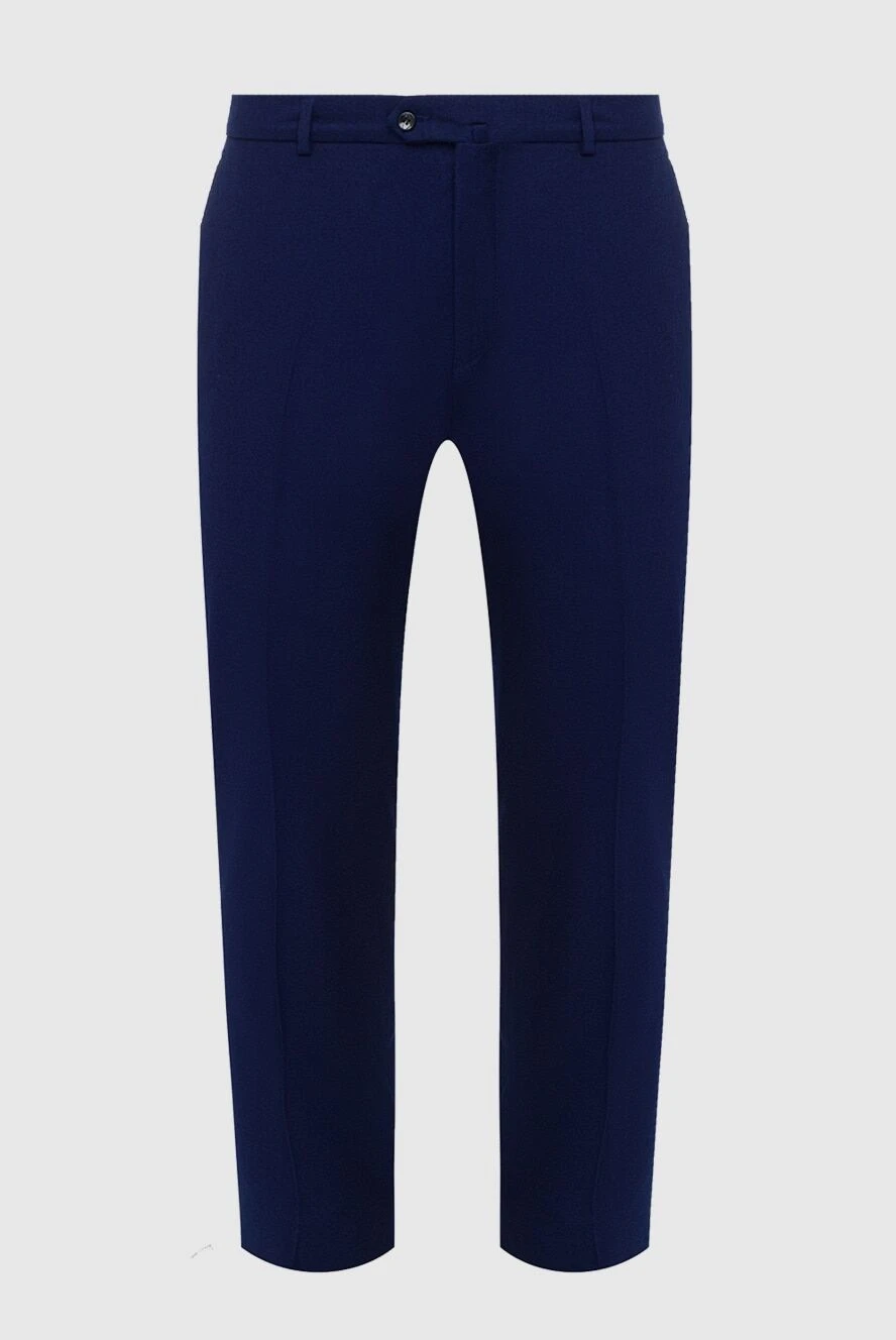 Lubiam man blue wool trousers for men купить с ценами и фото 162725 - photo 1