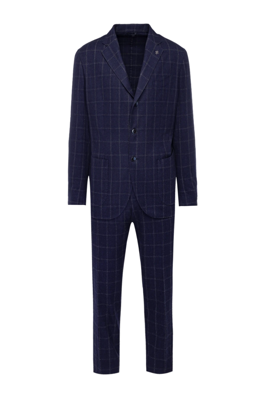 Lubiam man men's suit made of wool, blue 162731 - photo 1