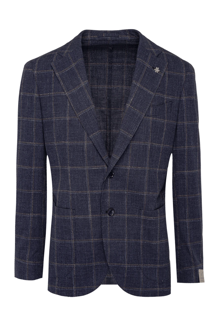 Lubiam пиджак из хлопка и эластана синий мужской 162748 - фото 1