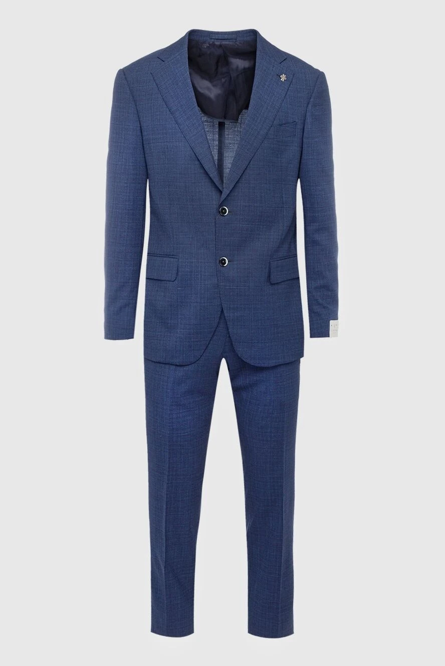 Lubiam man men's suit made of wool, blue купить с ценами и фото 162755 - photo 1