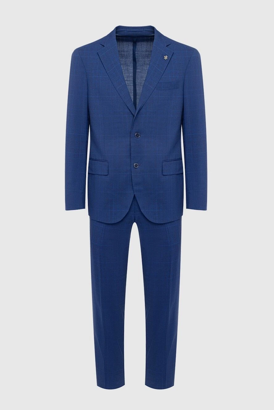 Lubiam man men's suit made of wool, blue купить с ценами и фото 162756 - photo 1