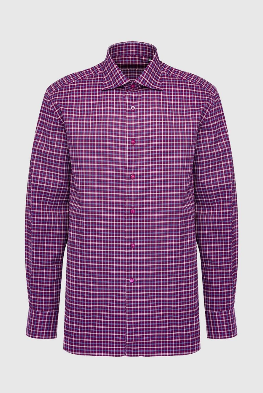 Stefano Ricci рубашка из хлопка фиолетовая мужская 162789 - фото 1