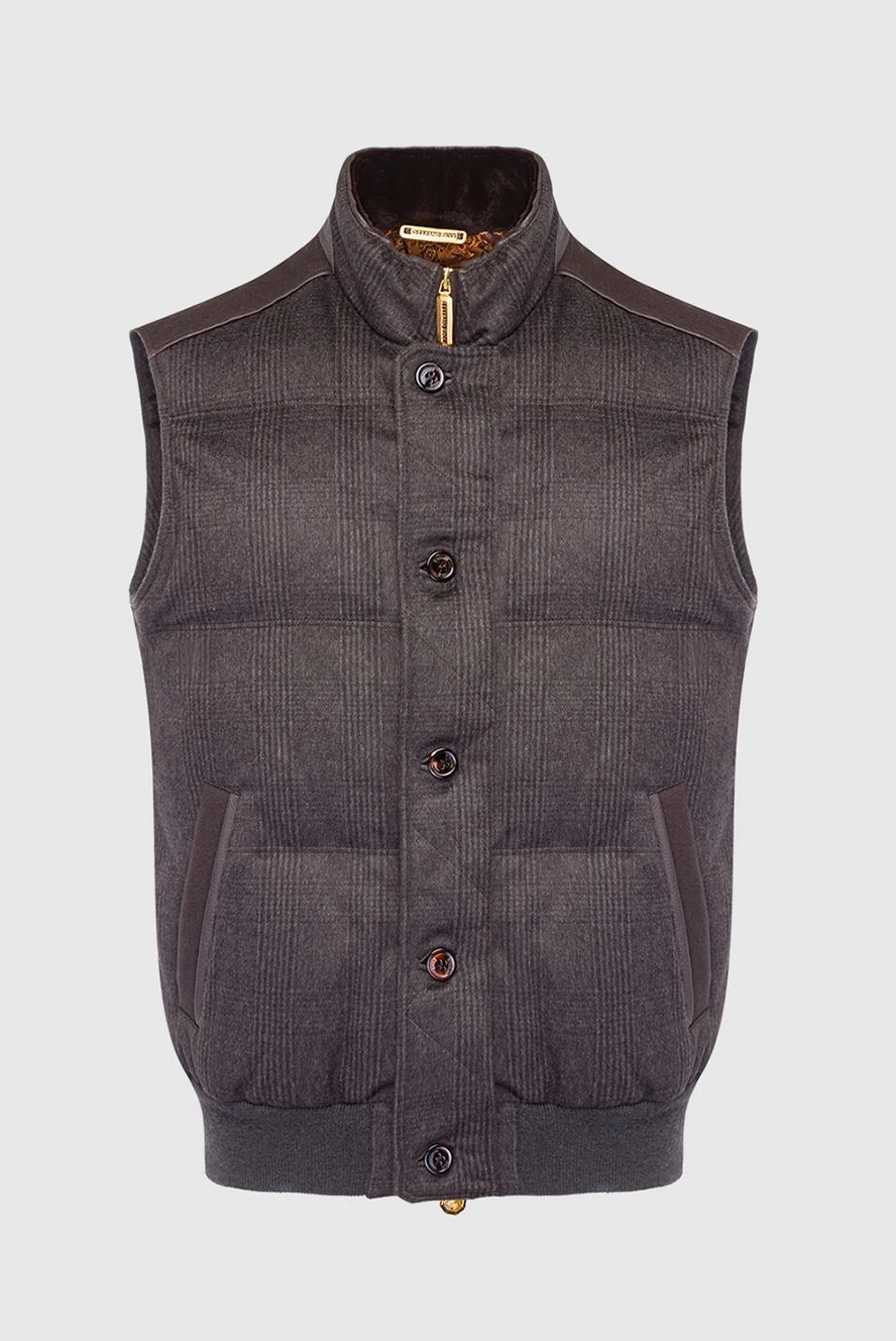 Stefano Ricci жилет из кашемира коричневый мужской 162909 - фото 1