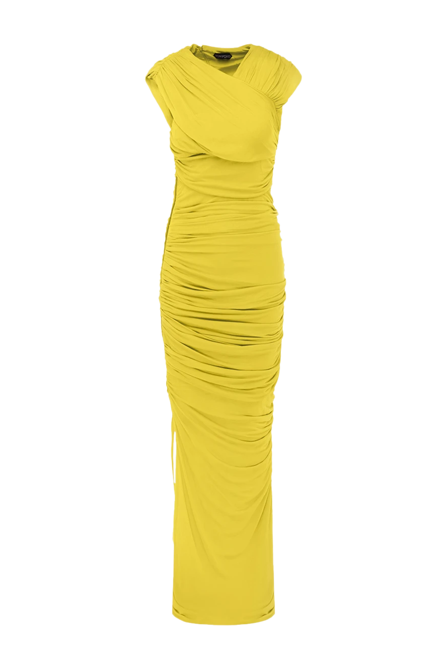 Tom Ford woman yellow viscose dress for women купить с ценами и фото 163018 - photo 1