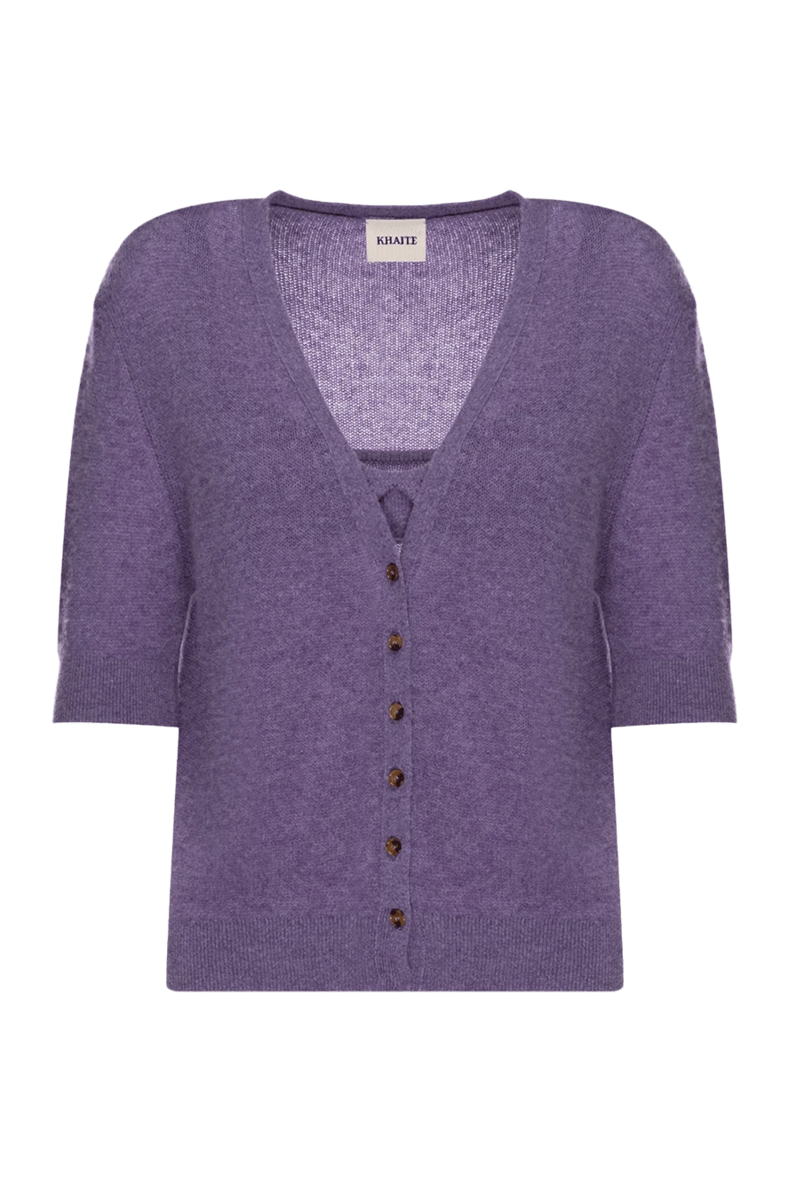 Khaite woman purple cashmere cardigan for women купить с ценами и фото 163120 - photo 1