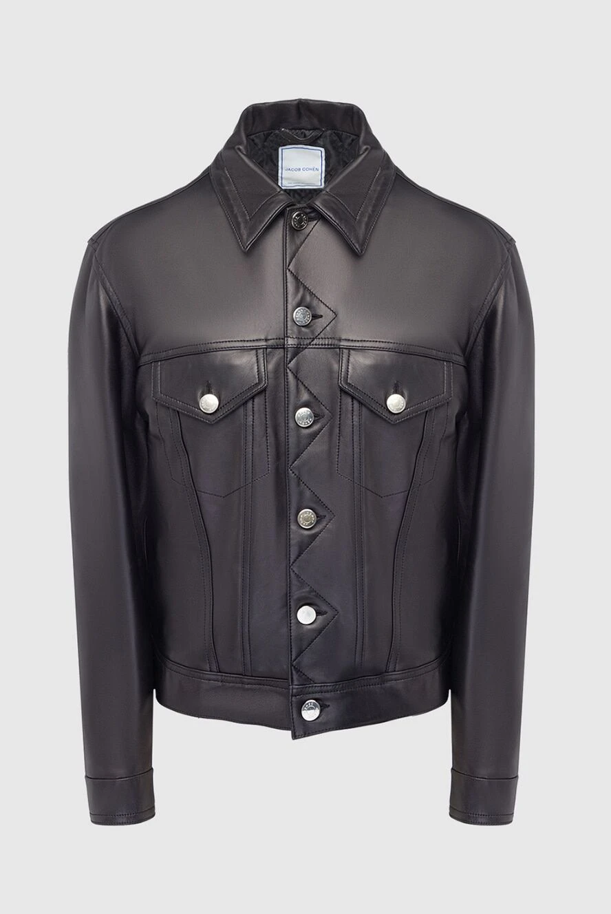 Jacob Cohen woman women's black genuine leather jacket купить с ценами и фото 163181 - photo 1