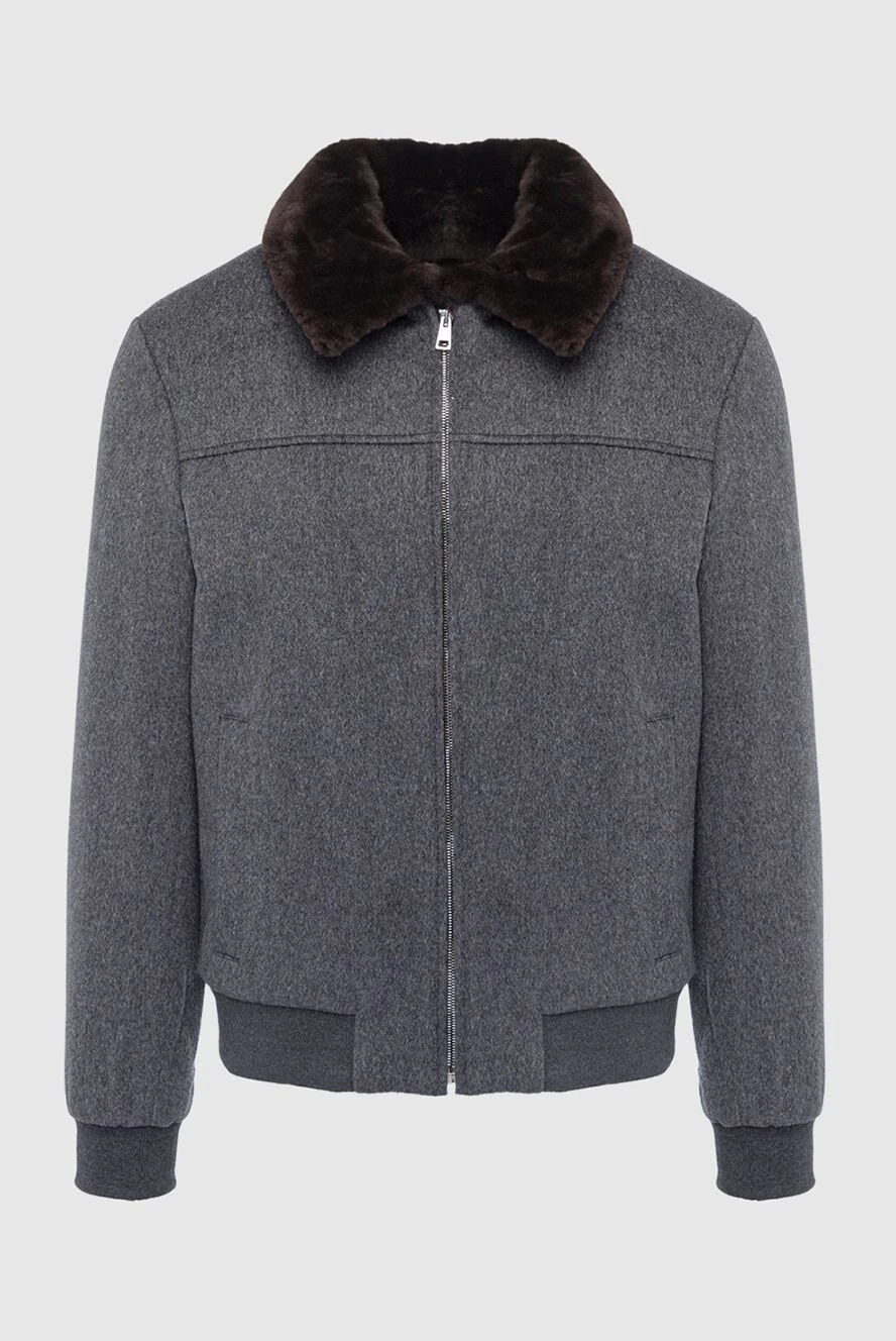 Cesare di Napoli man gray wool jacket for men купить с ценами и фото 163200 - photo 1