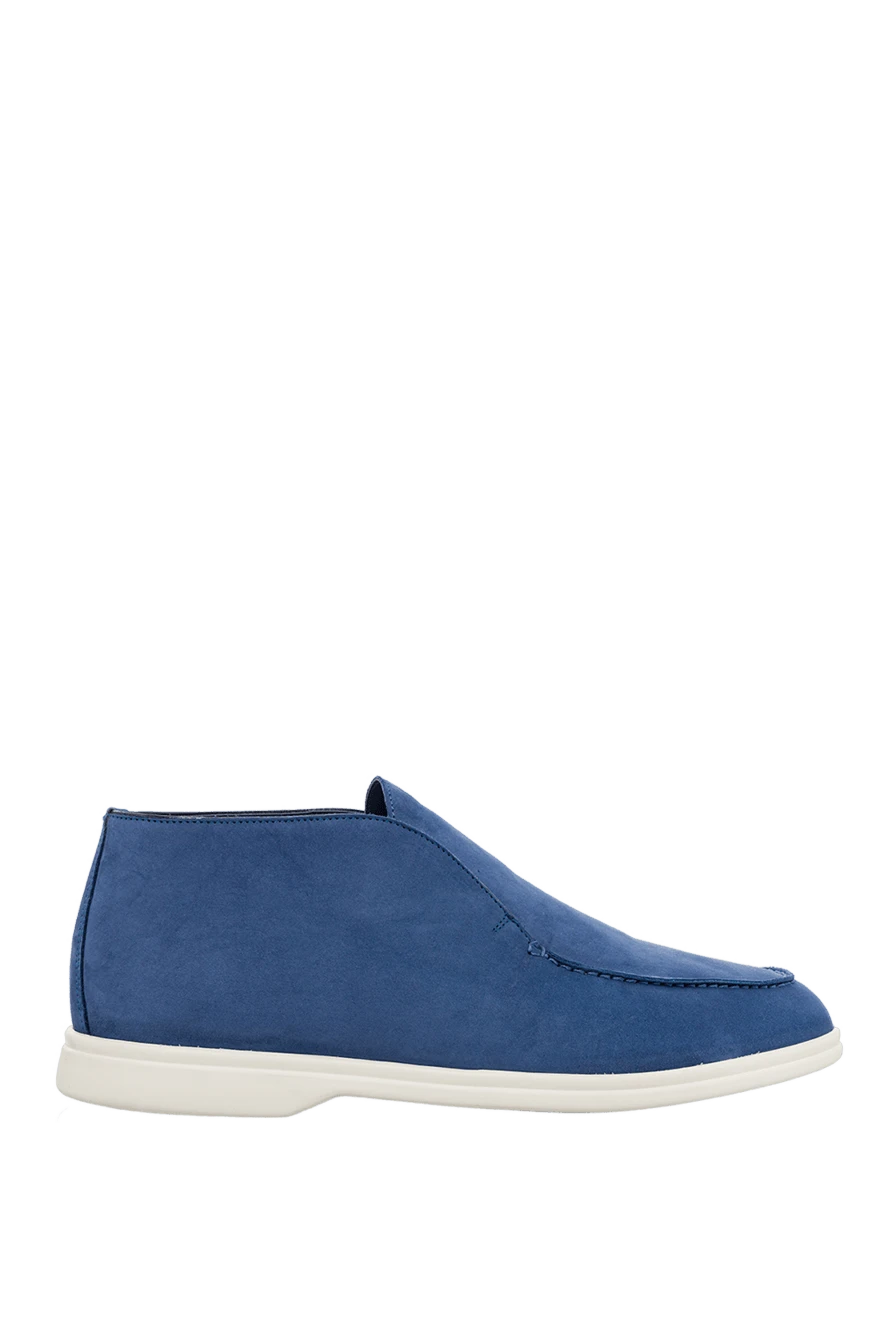 Cesare di Napoli man blue nubuck loafers for men купить с ценами и фото 163208 - photo 1