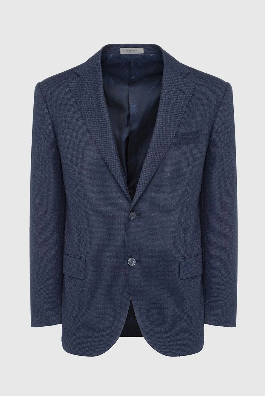 Corneliani man blue wool jacket for men купить с ценами и фото 163323 - photo 1