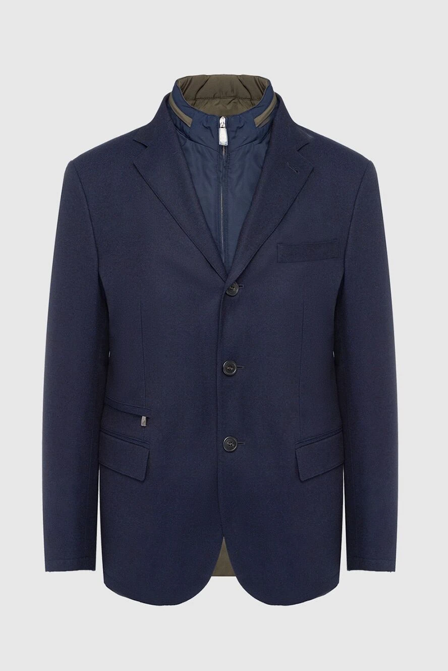 Corneliani man blue wool jacket for men купить с ценами и фото 163325 - photo 1