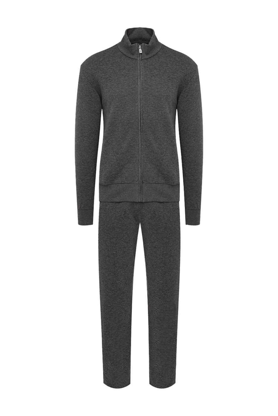 Corneliani man men's sports suit made of cotton and polyamide, gray 163329 - photo 1