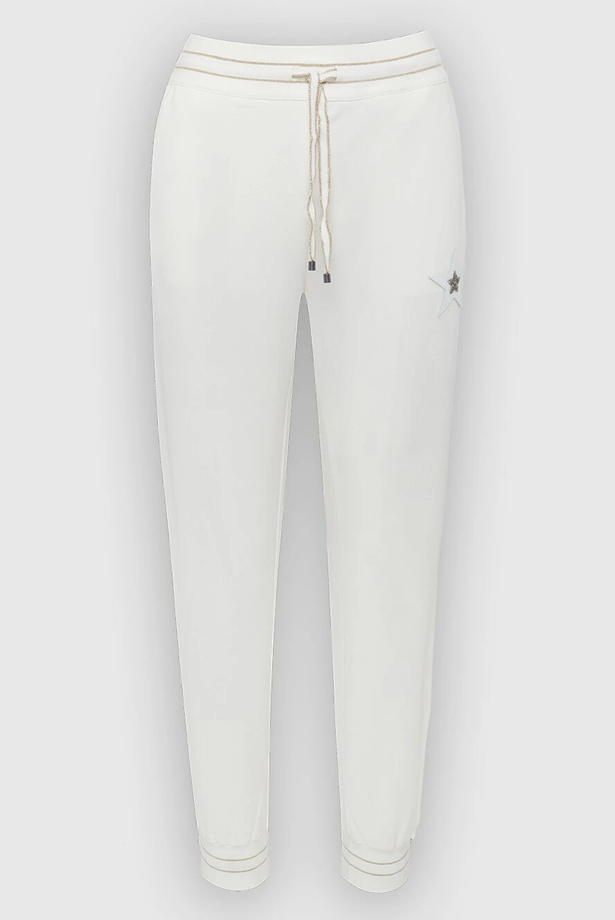 Lorena Antoniazzi woman white cotton trousers for women купить с ценами и фото 163465 - photo 1