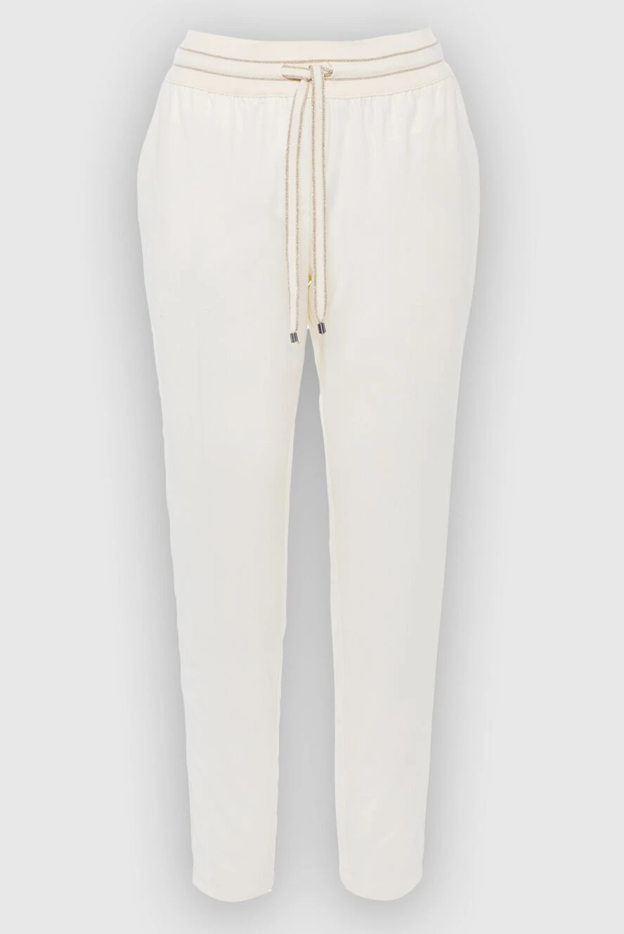 Lorena Antoniazzi woman white wool and polyamide trousers for women купить с ценами и фото 163527 - photo 1