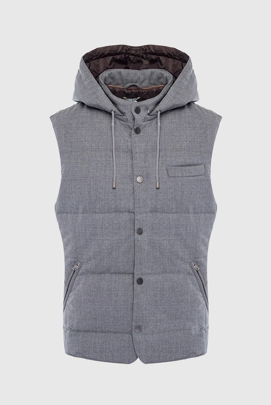 Panicale man wool and elastane vest gray for men купить с ценами и фото 163637 - photo 1