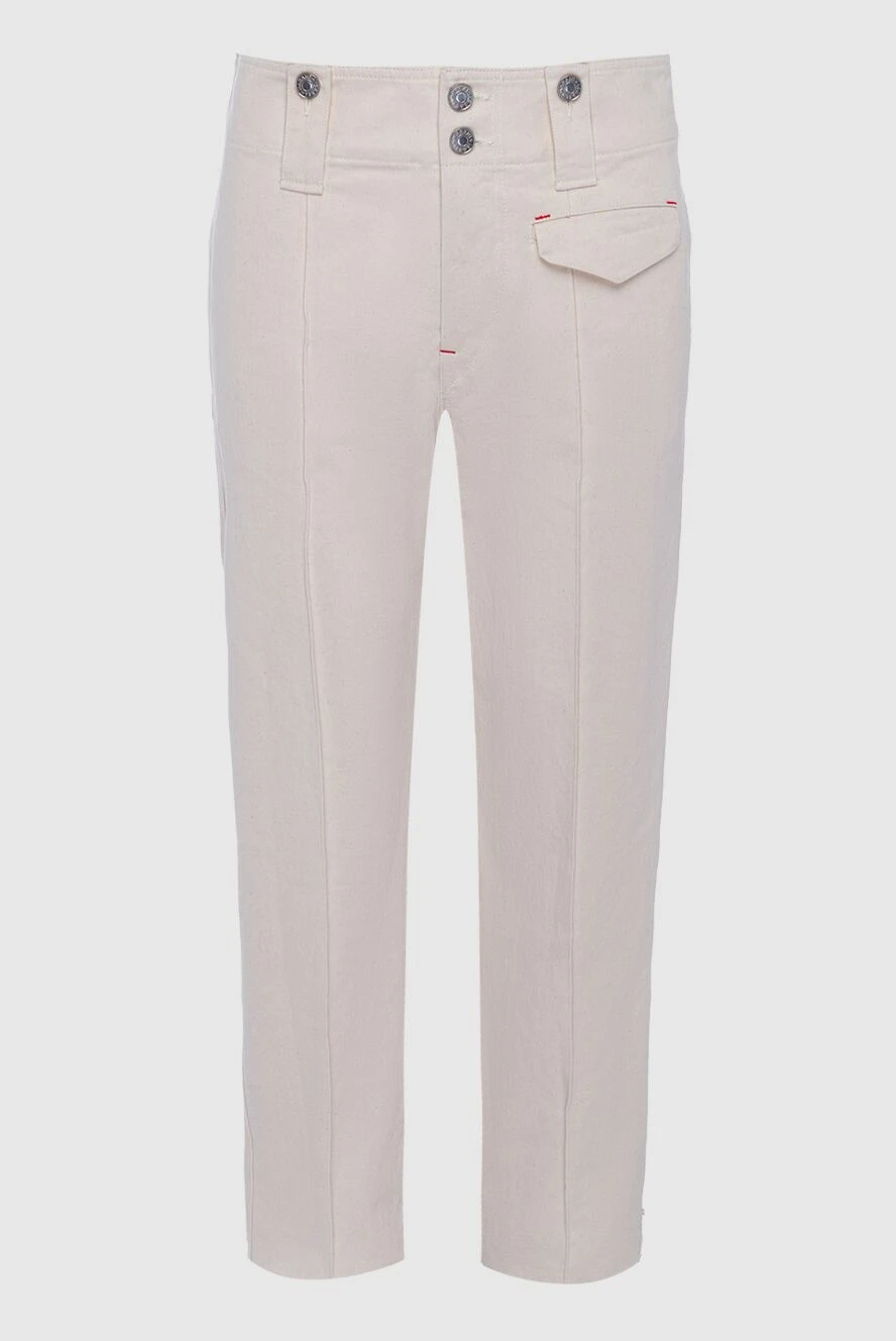 Isabel Marant woman white cotton trousers for women купить с ценами и фото 163667 - photo 1