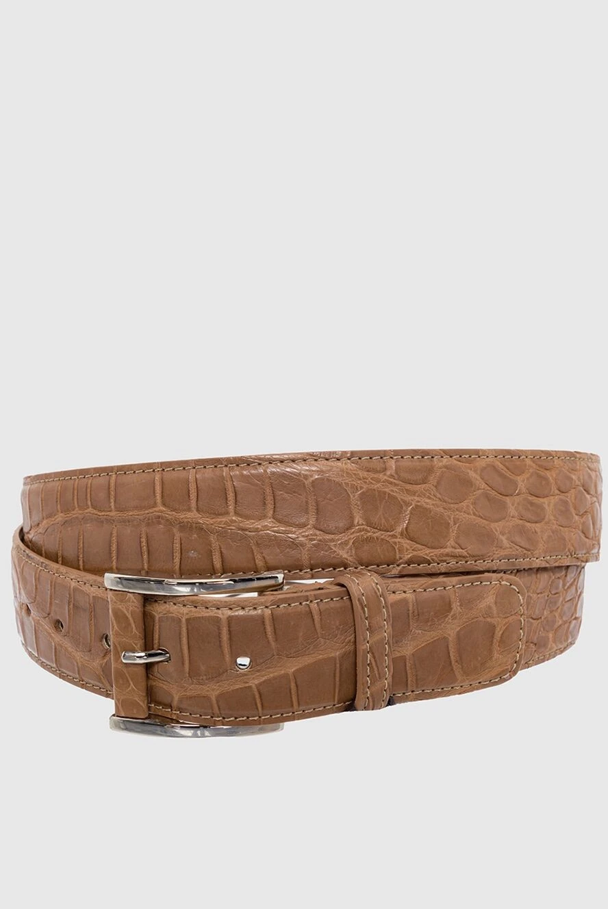 Tardini man brown crocodile leather belt for men купить с ценами и фото 163694 - photo 1